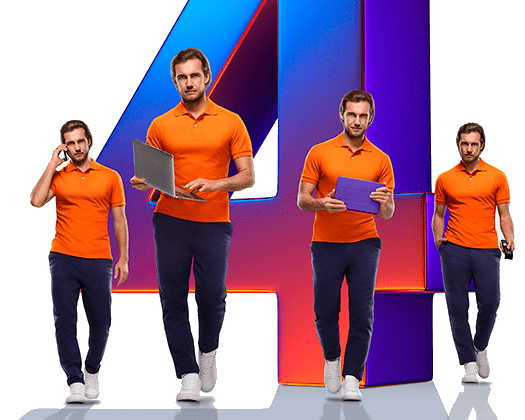 Великолепная четверка Ростелеком в деревня Поляне (Псковская область)